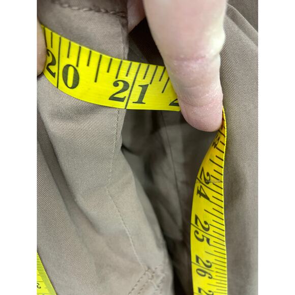 LL Bean Beige Draw String Waist Faux Fur lined 4 Pocket Jacket Size M - Picture 6 of 7